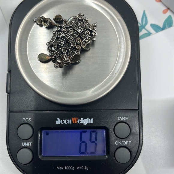 Vintage Marcasite Sterling Silver Chandelier Earrings by Suspicion  ✨ - Picture 12 of 12